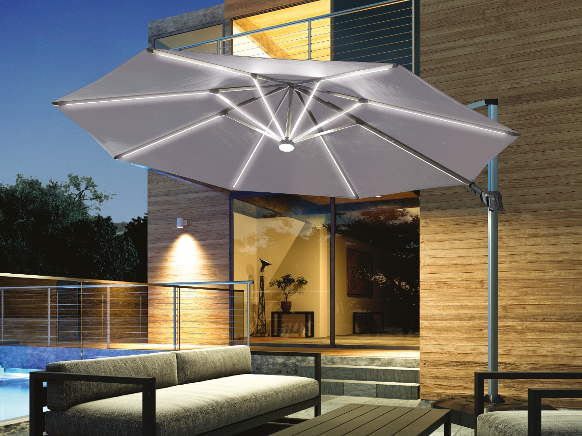 coolaroo 12-ft. round cantilever patio umbrella 10/11/12ft Solar LED and fade resistant Amazon.com : Grand patio 12FT